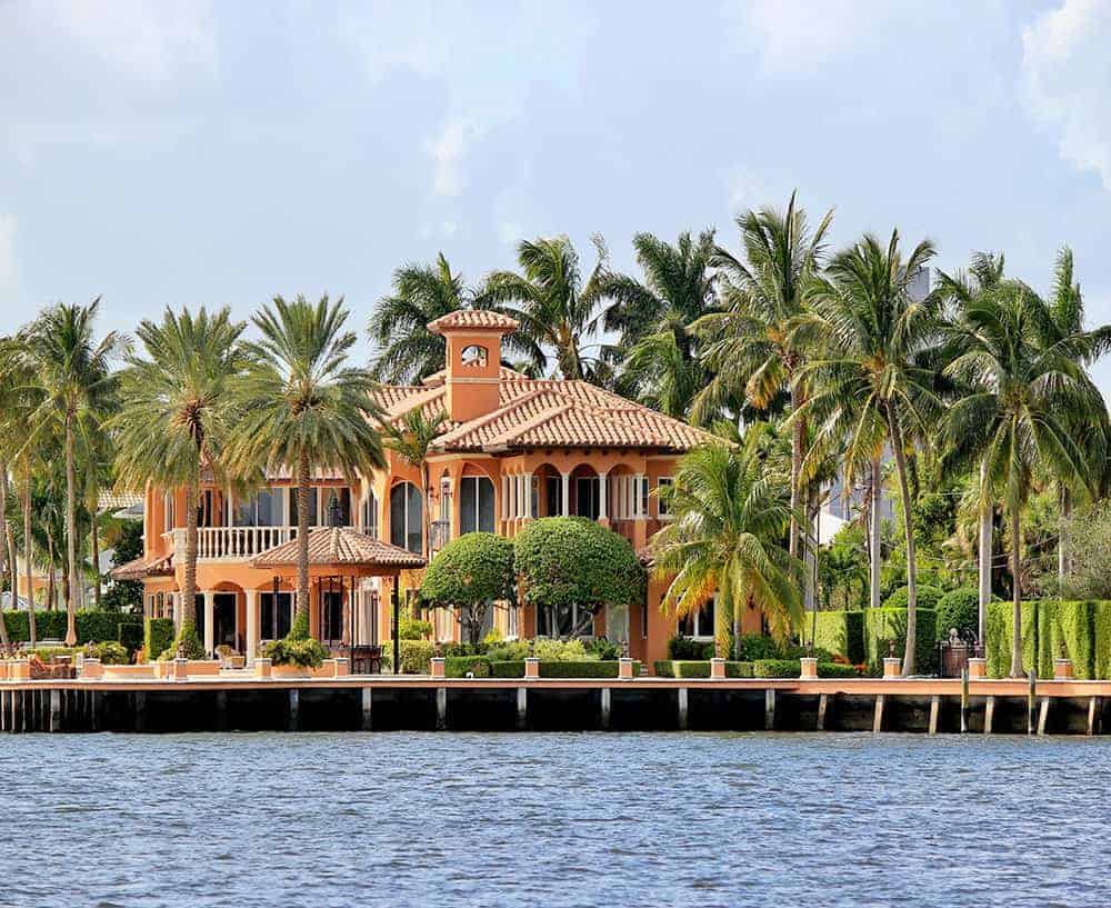 Upper Keys luxury homes for sale, photo of a luxury waterfront home part of a slide show